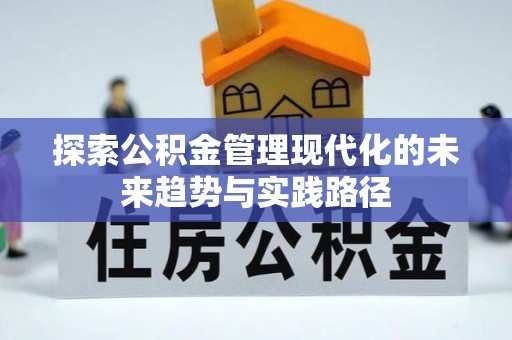 碌曲探索公积金管理现代化的未来趋势与实践路径